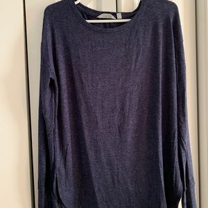 Athleta dark blue scoop neck sweater size medium.